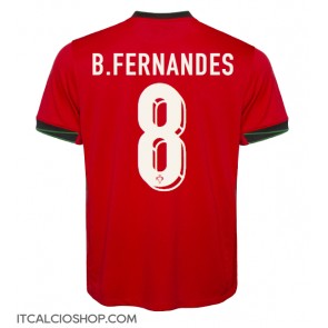 Portogallo Bruno Fernandes #8 Prima Maglia Europei 2024 Manica Corta